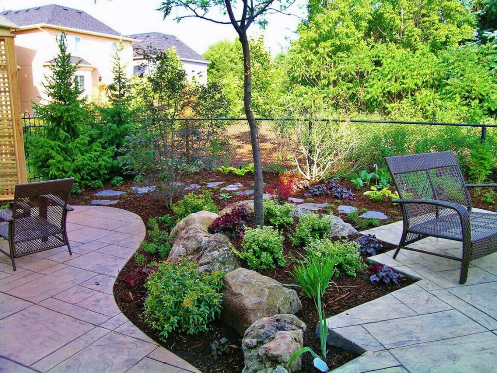 rock landscaping ideas backyard