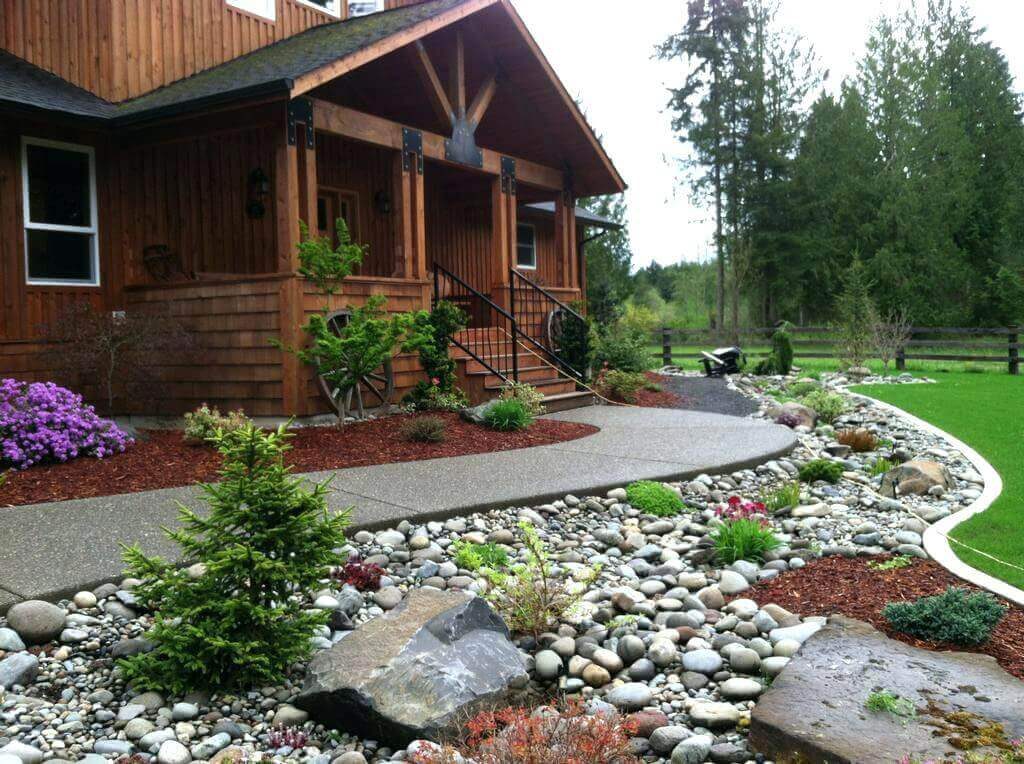 rock landscaping ideas backyard