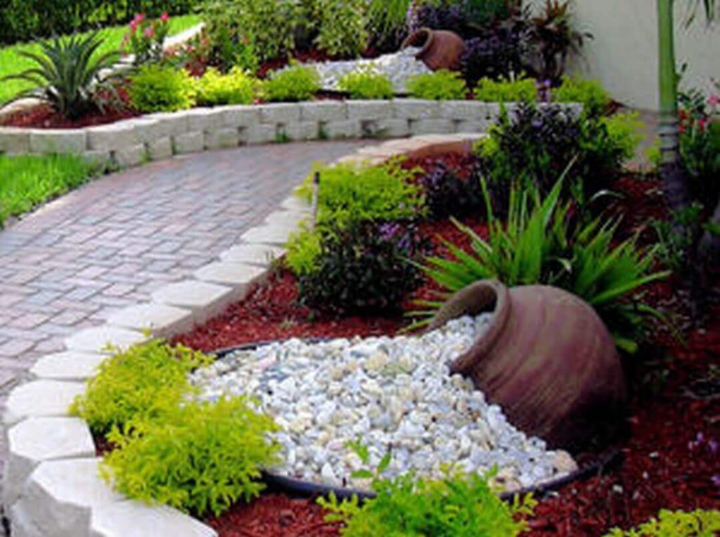 rock landscaping ideas backyard