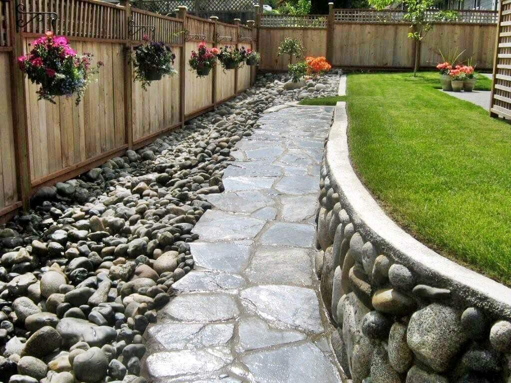 rock landscaping ideas backyard