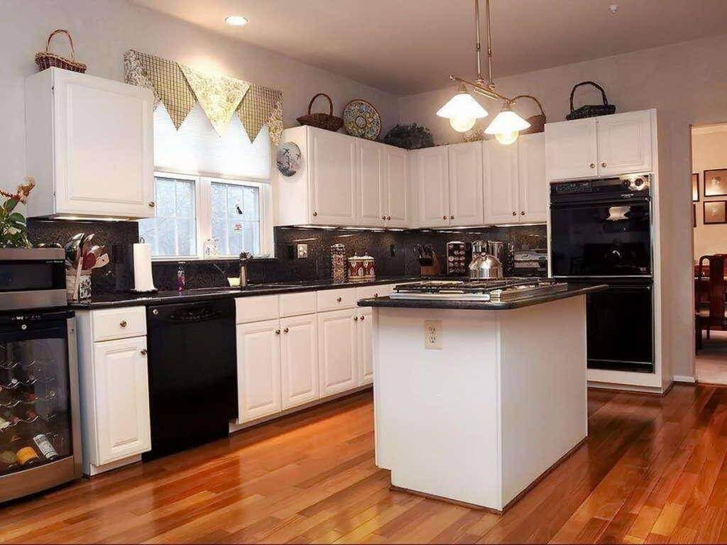 black and white kitchen