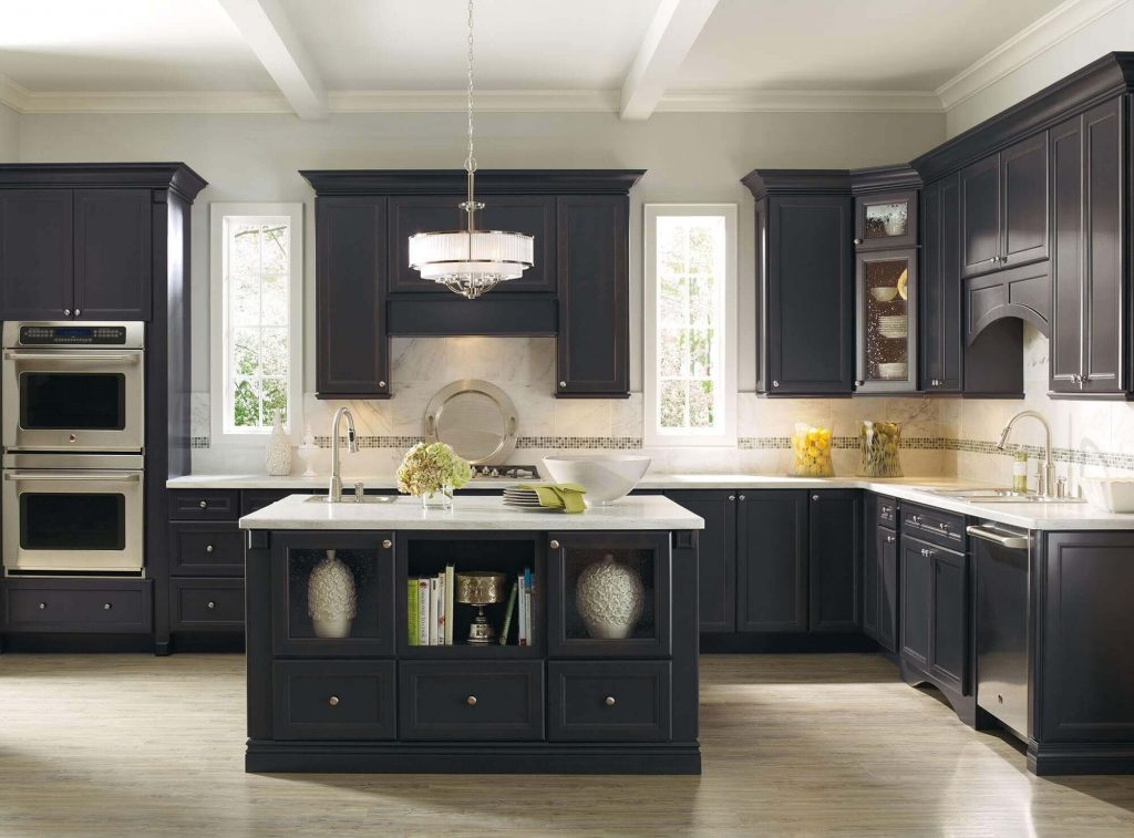 black and white kitchen