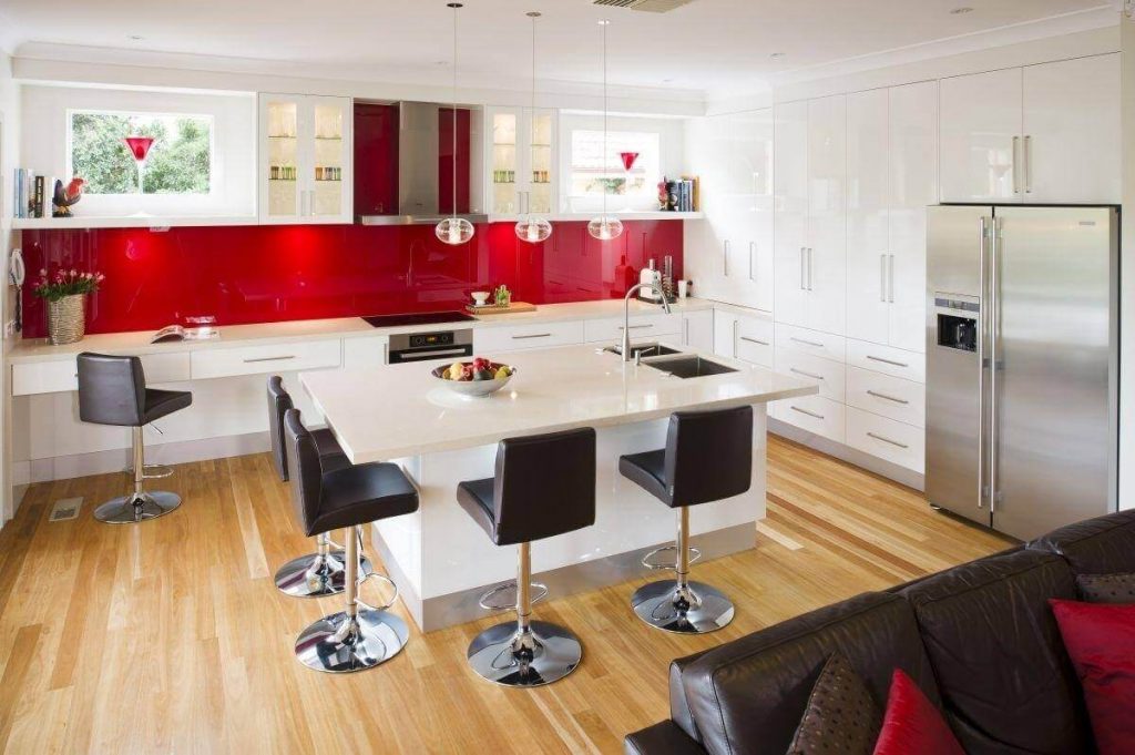 black and white kitchen