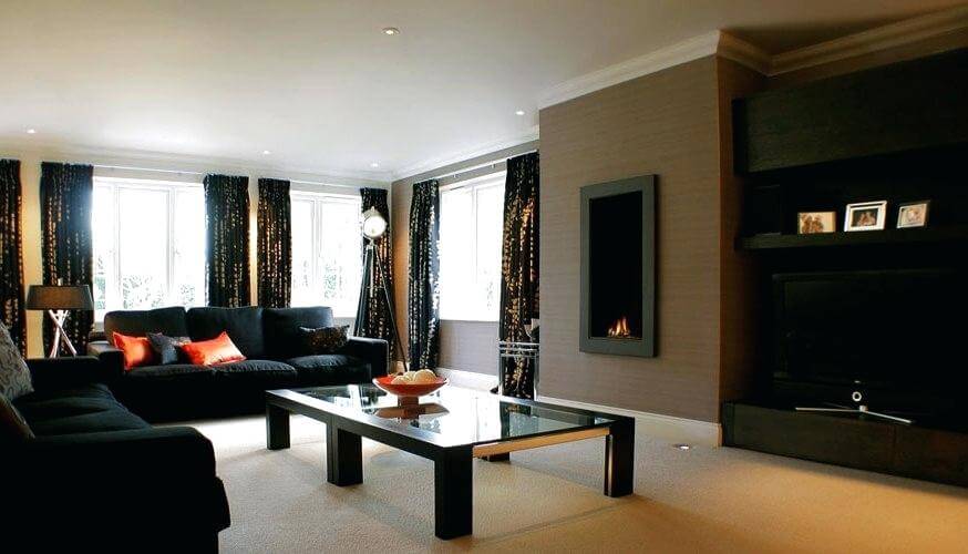 Stunning Livingroom Decoration with Dark Furniture Designs - The