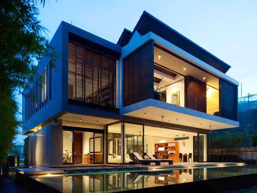 Beautiful Modern house in Nigeria during evening time