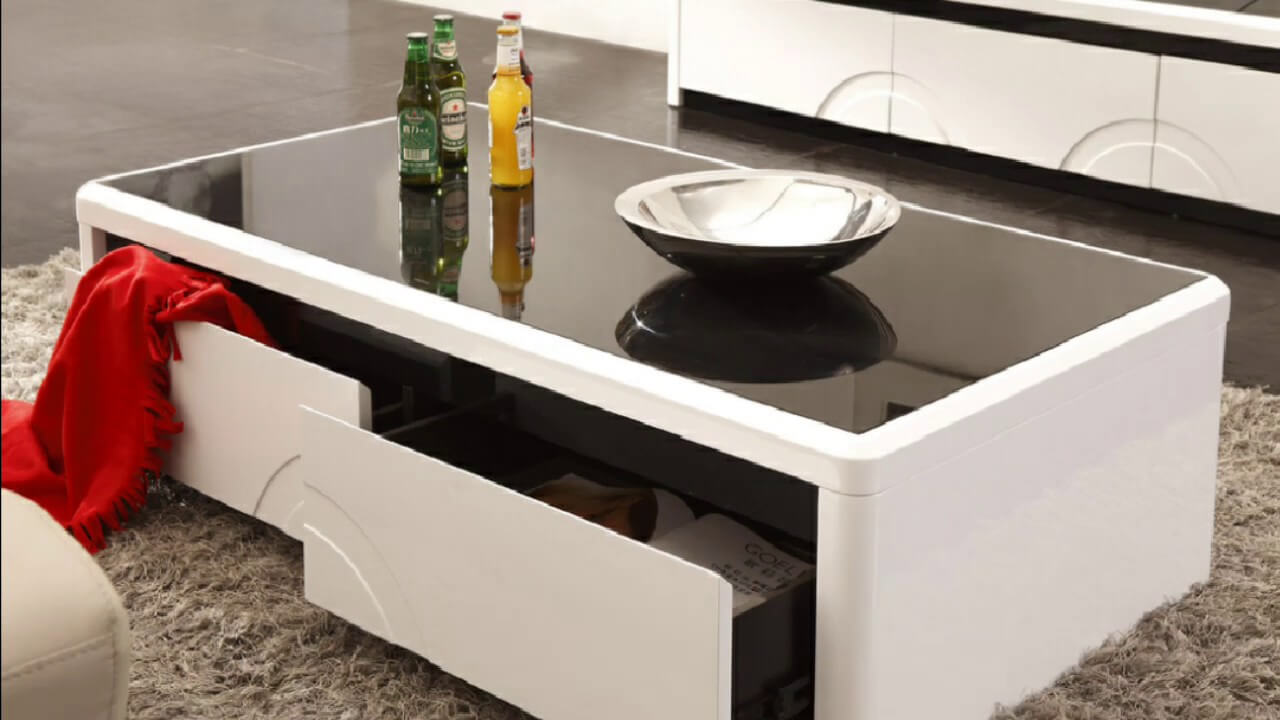 Stylist Wooden Centre Table Designs With Glass Top