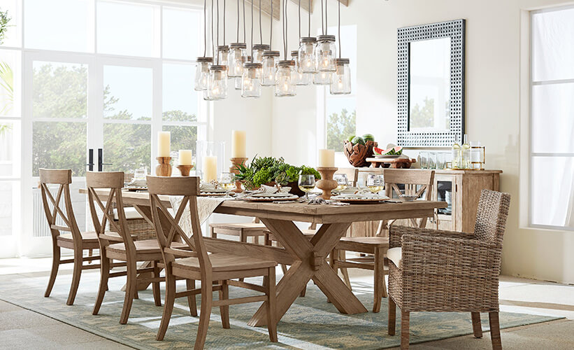 Dining Room Lighting Over Dark Table