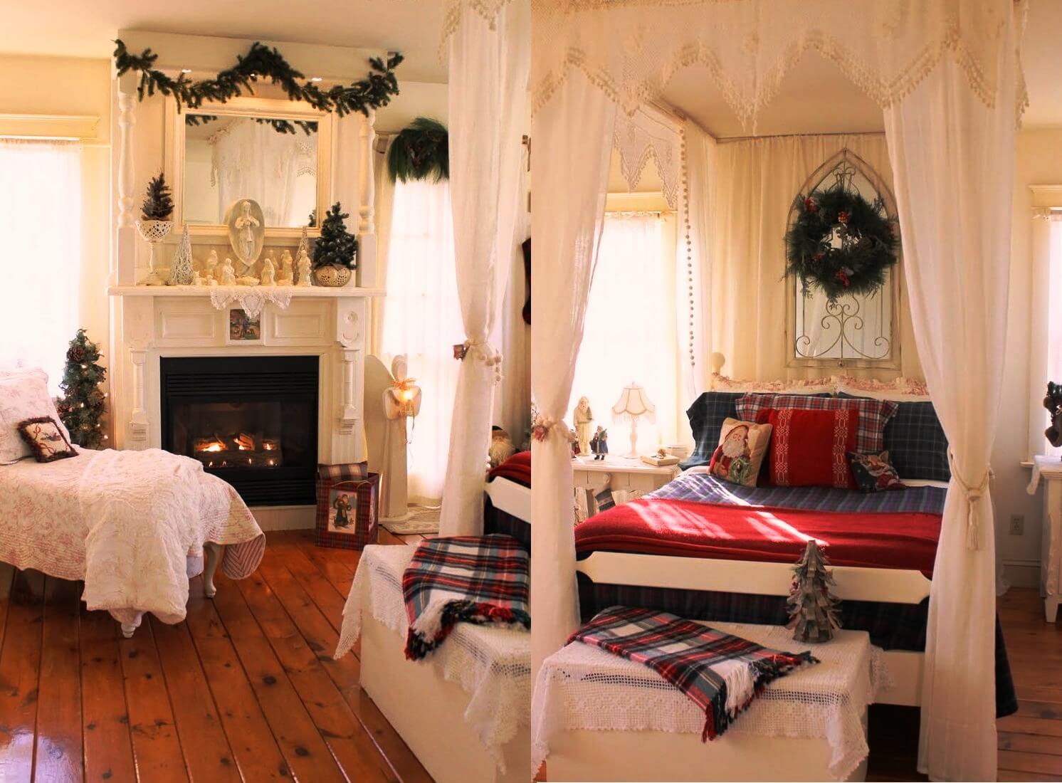 Top 30 Christmas Bedroom Decorations Ideas Taken From Pinterest   1.christmas Bedroom Decorations Ideas 