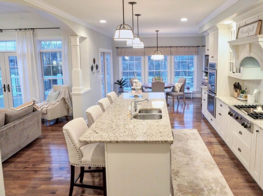 open concept kitchen dining room design