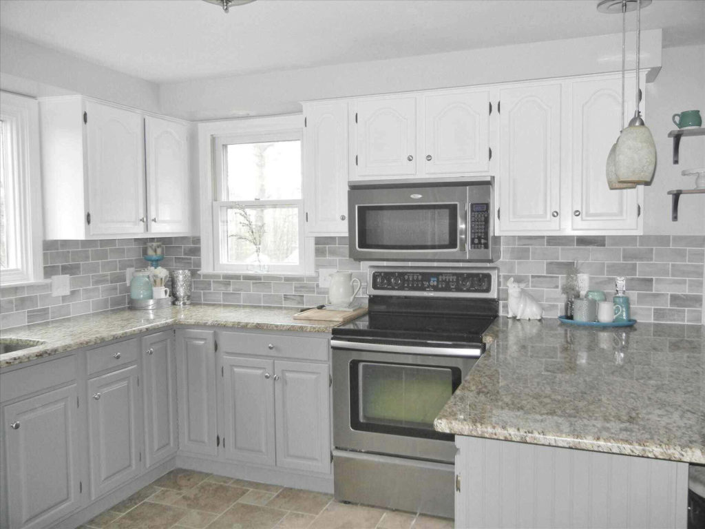 gray kitchen cabinets