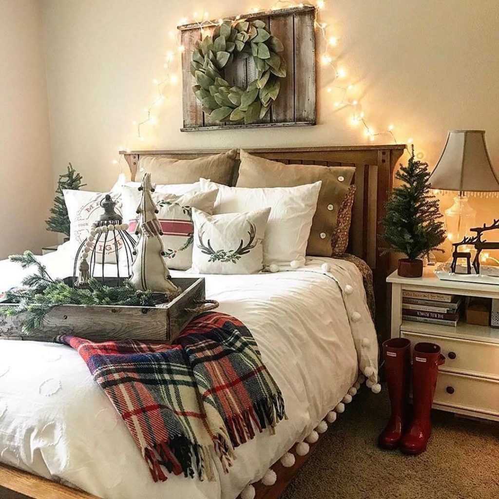 christmas bedroom decorations ideas