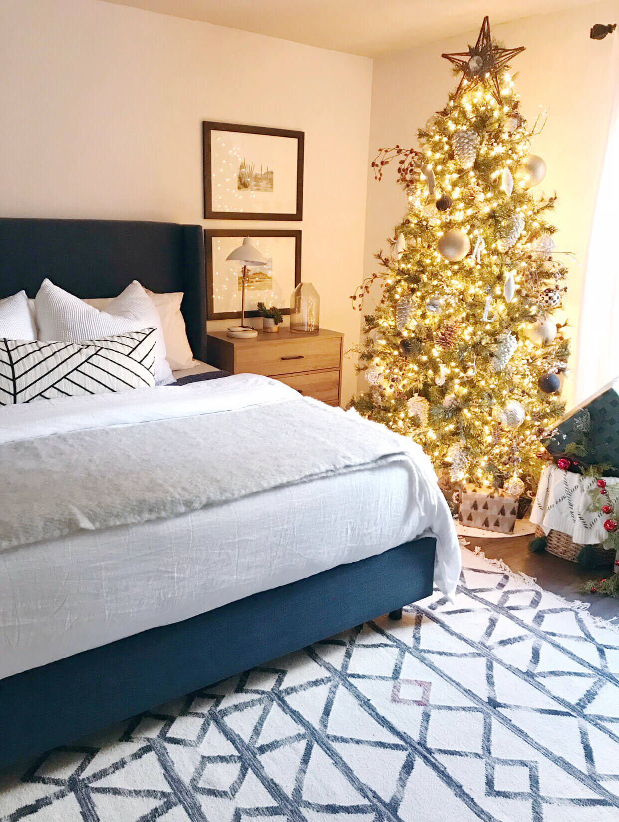 christmas bedroom decorations ideas
