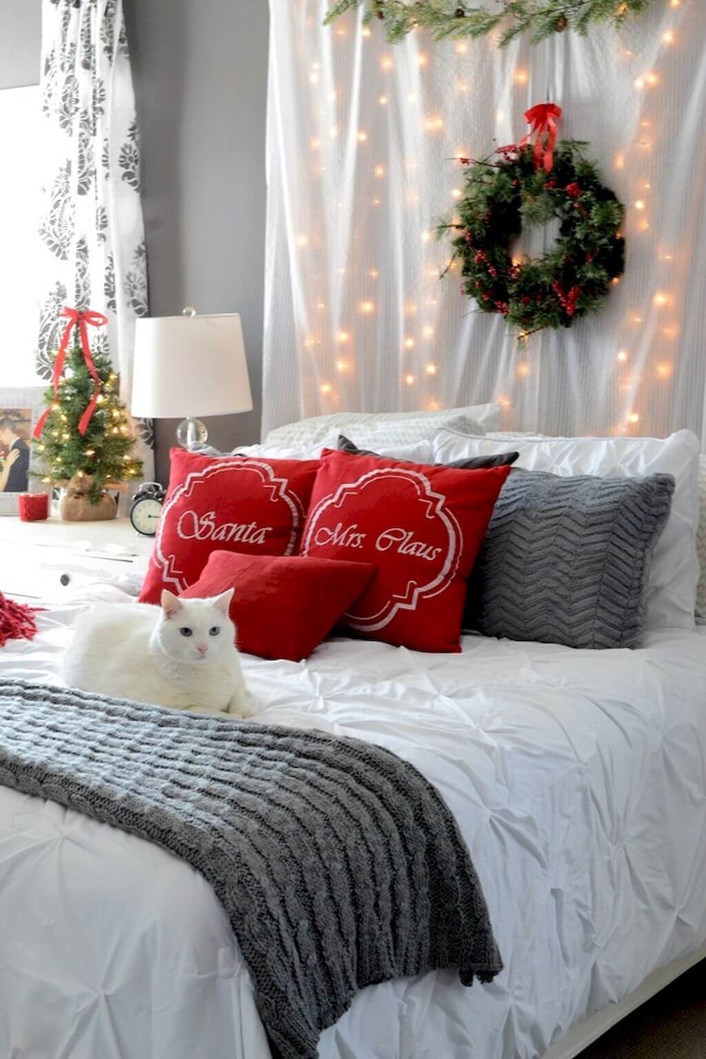 christmas bedroom decorations ideas