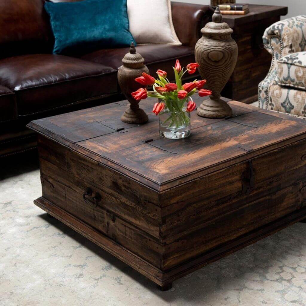 A Rustic Charm: The Country Chest Western Coffee Table