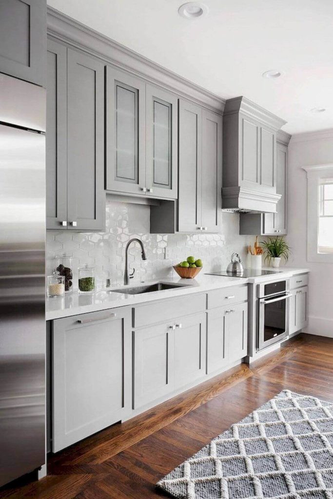 25 Gray Kitchen Cabinets Ideas With, Light Gray Kitchen Cabinet Ideas