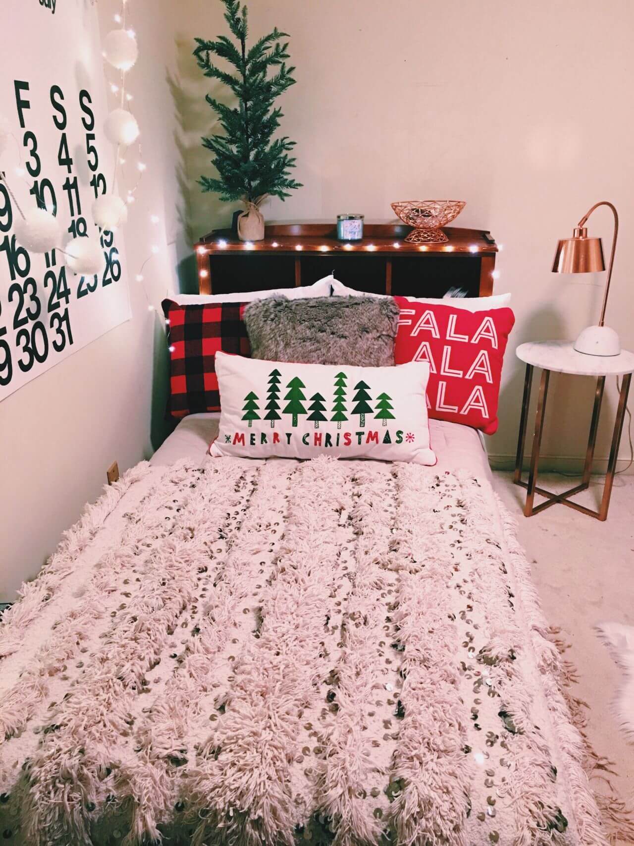 christmas bedroom decorations ideas