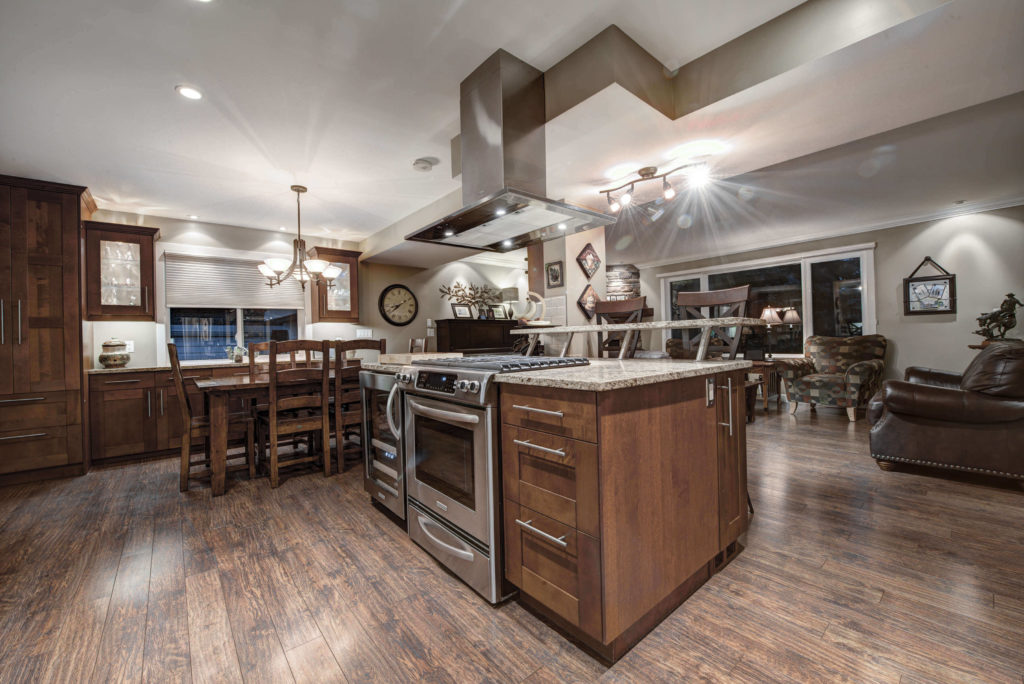 open concept living kitchen design