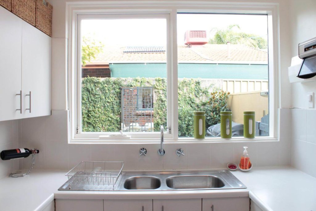 simple kitchen design with window