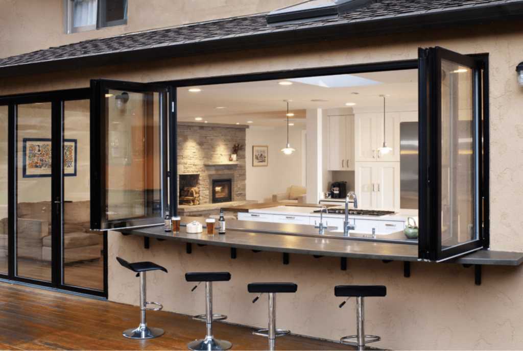 kitchen interior design with window