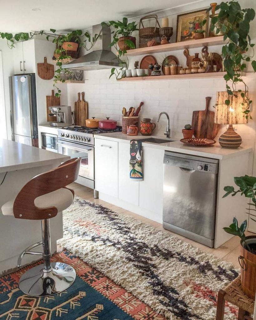 colorful boho chic kitchen designs