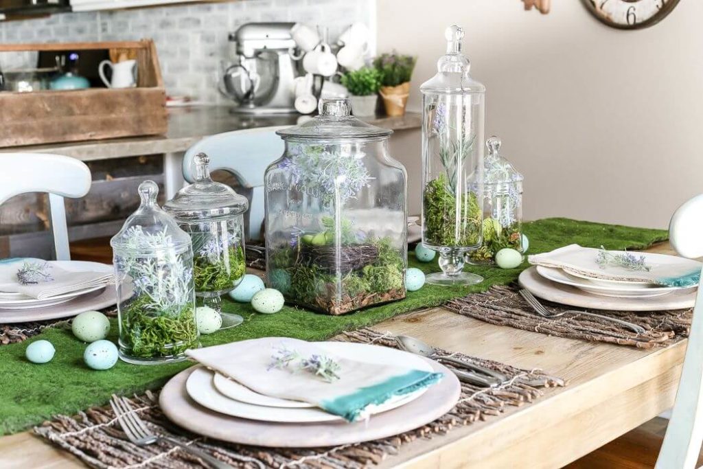 DIY easter table decorations