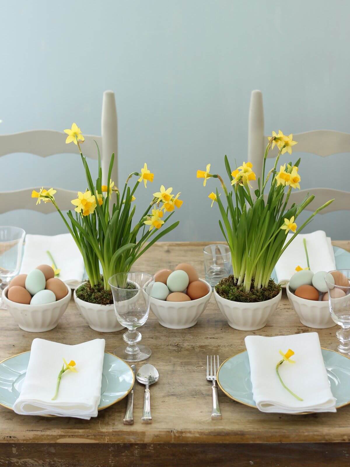 DIY easter table decorations