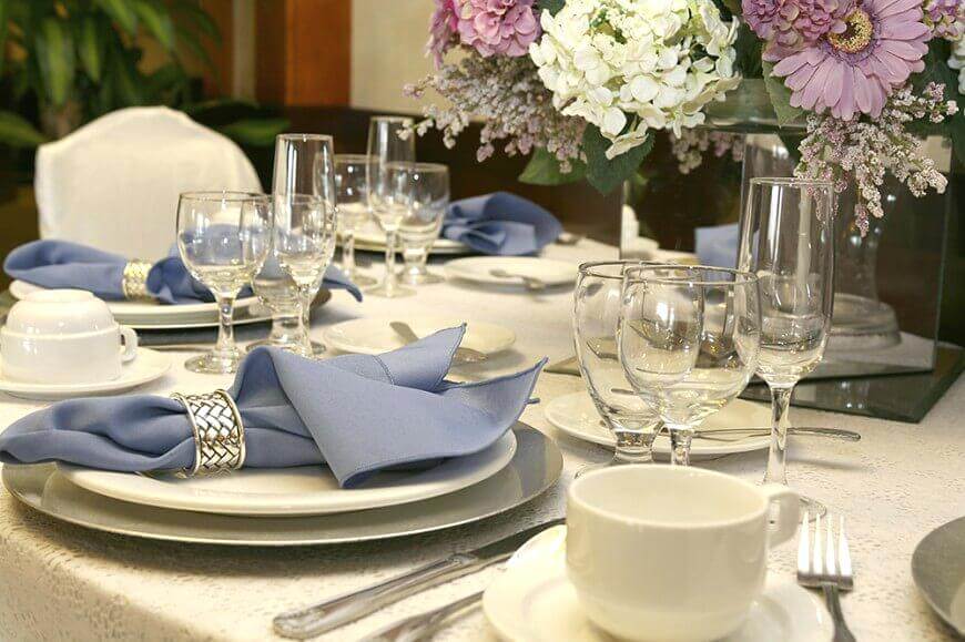 dinner party table settings