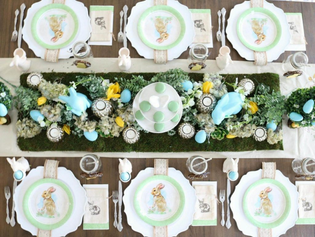 DIY easter table decorations