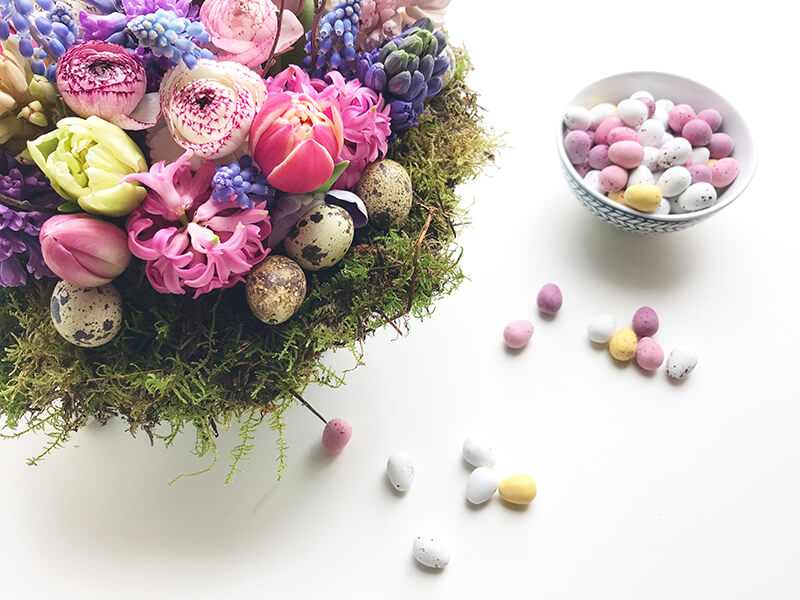 DIY easter table decorations