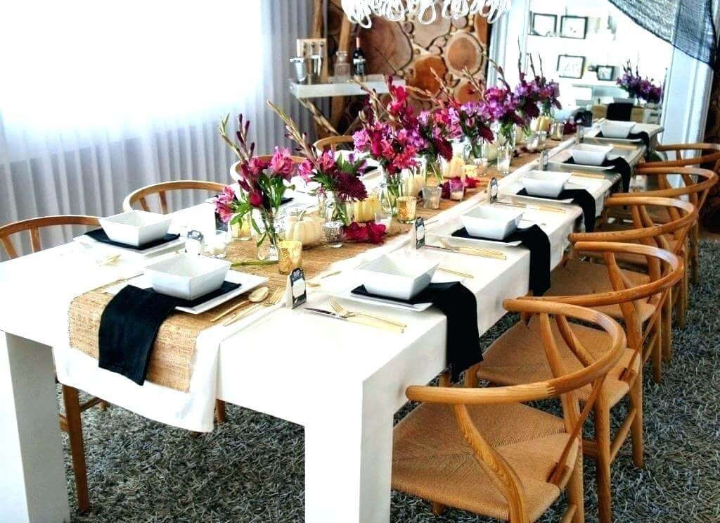 modern dinner party table setting