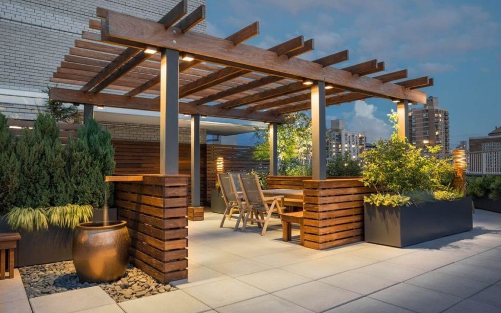 modern roof garden design