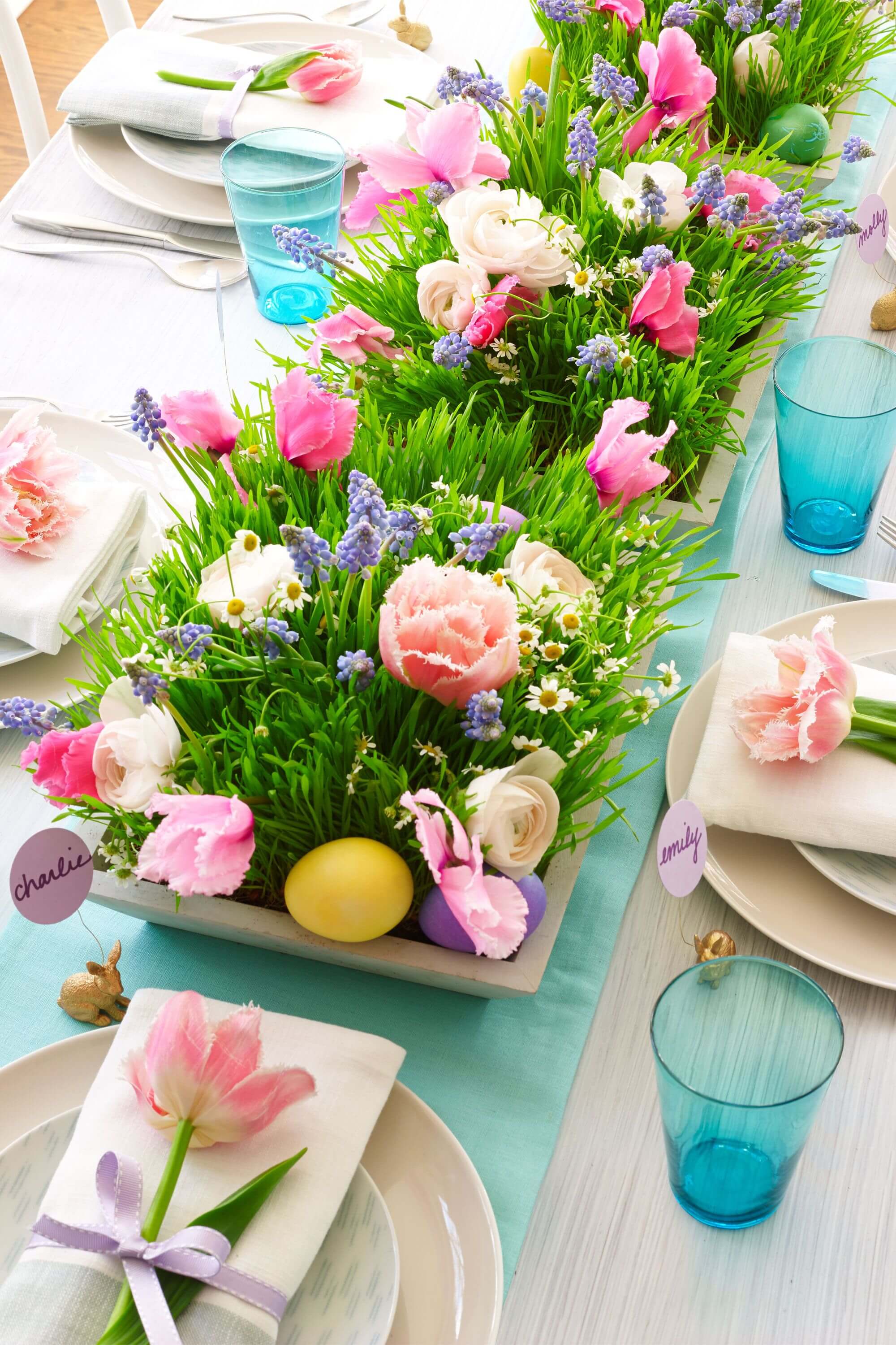 DIY easter table decorations