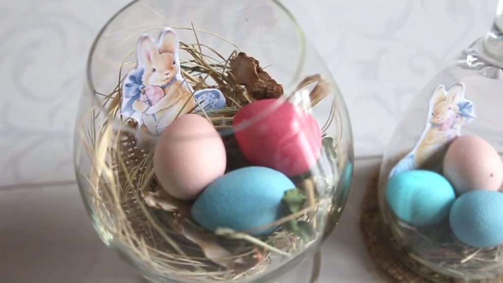 DIY easter table decorations