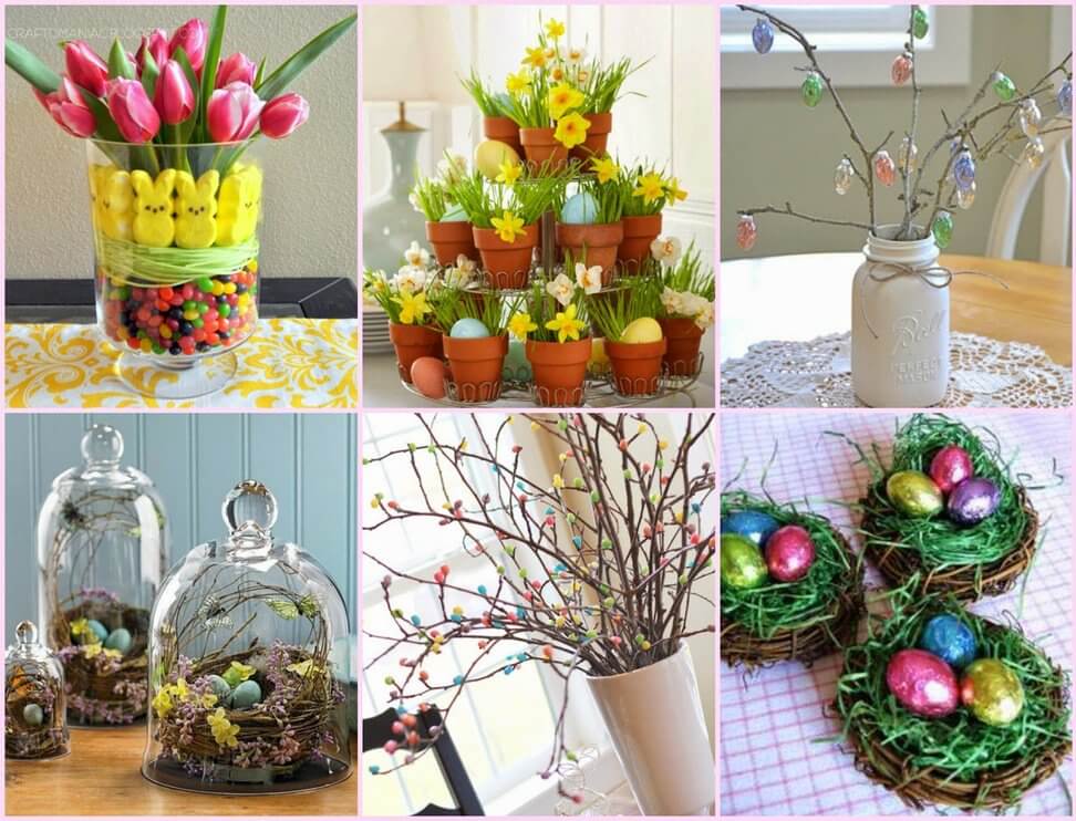 DIY easter table decorations