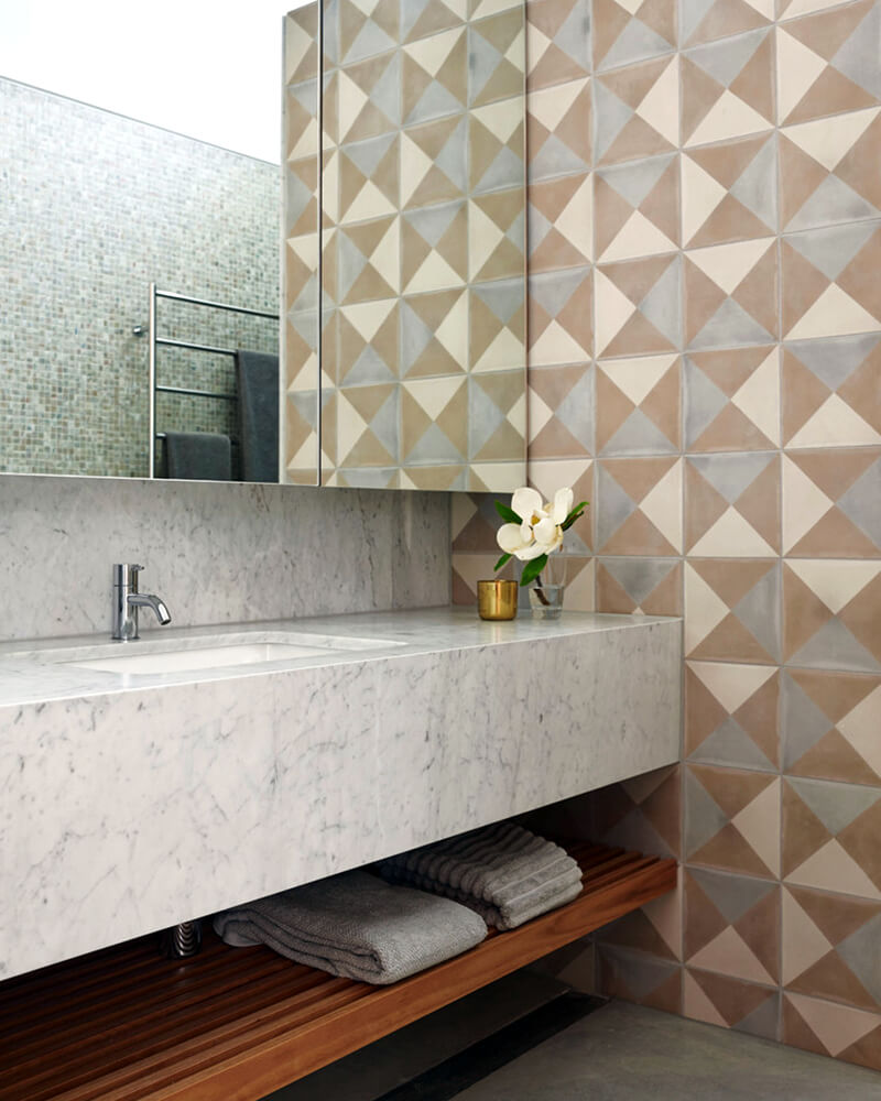 geometric bathroom tile ideas