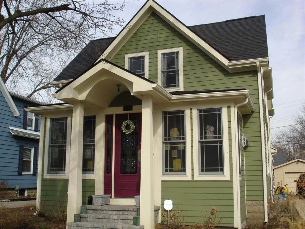 Sage Green House Exterior