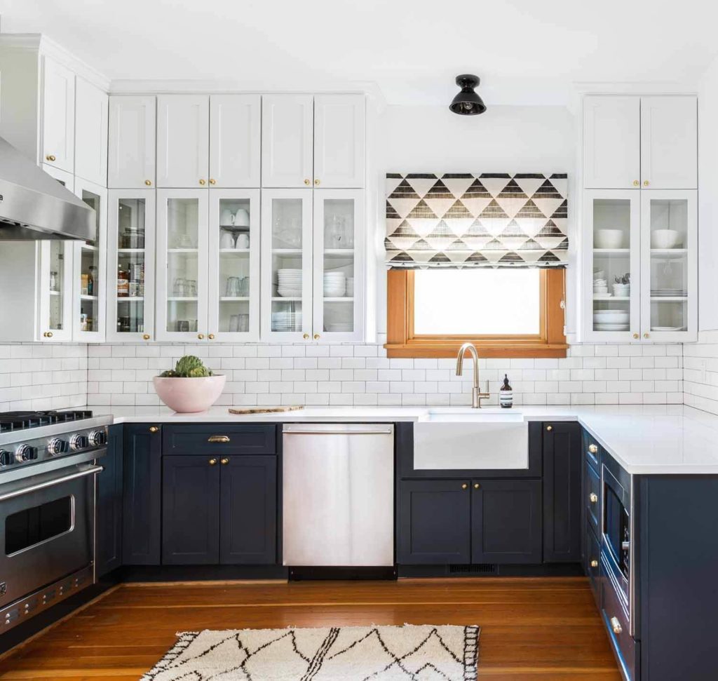  two toned kitchen cabinets pictures