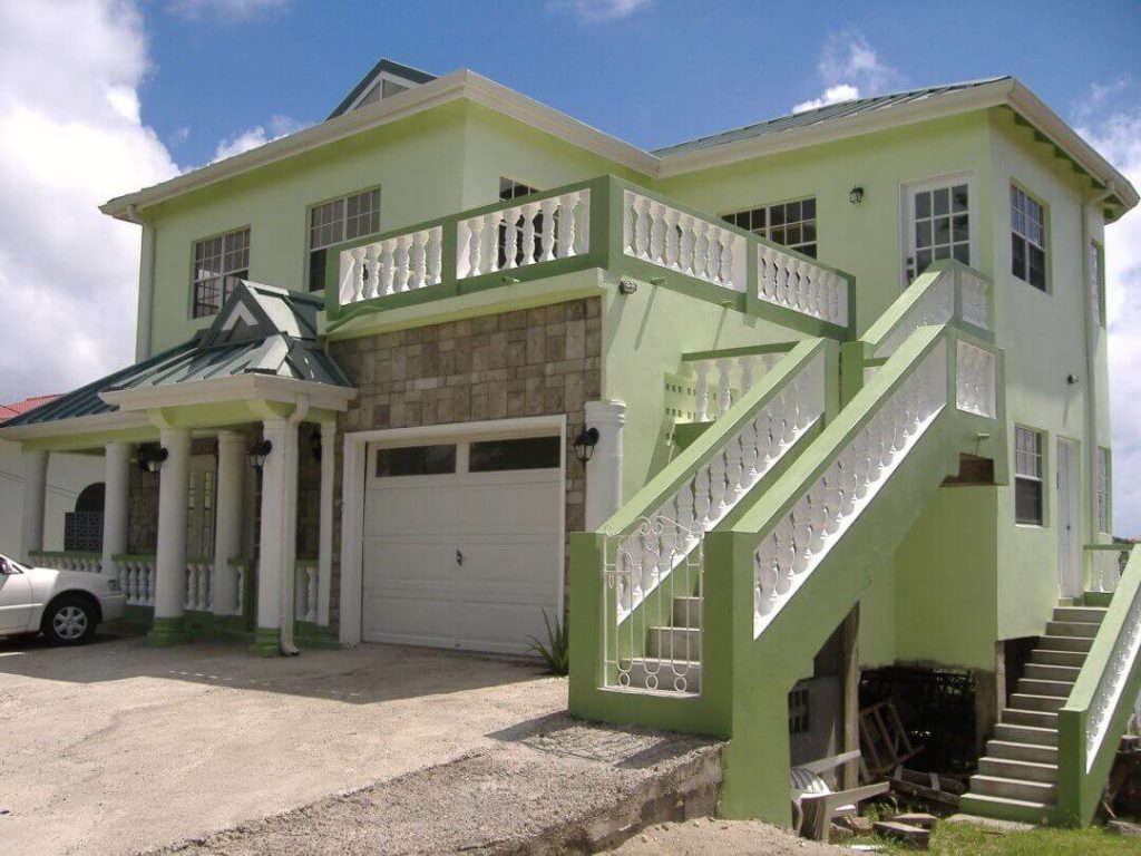 sage green house exterior