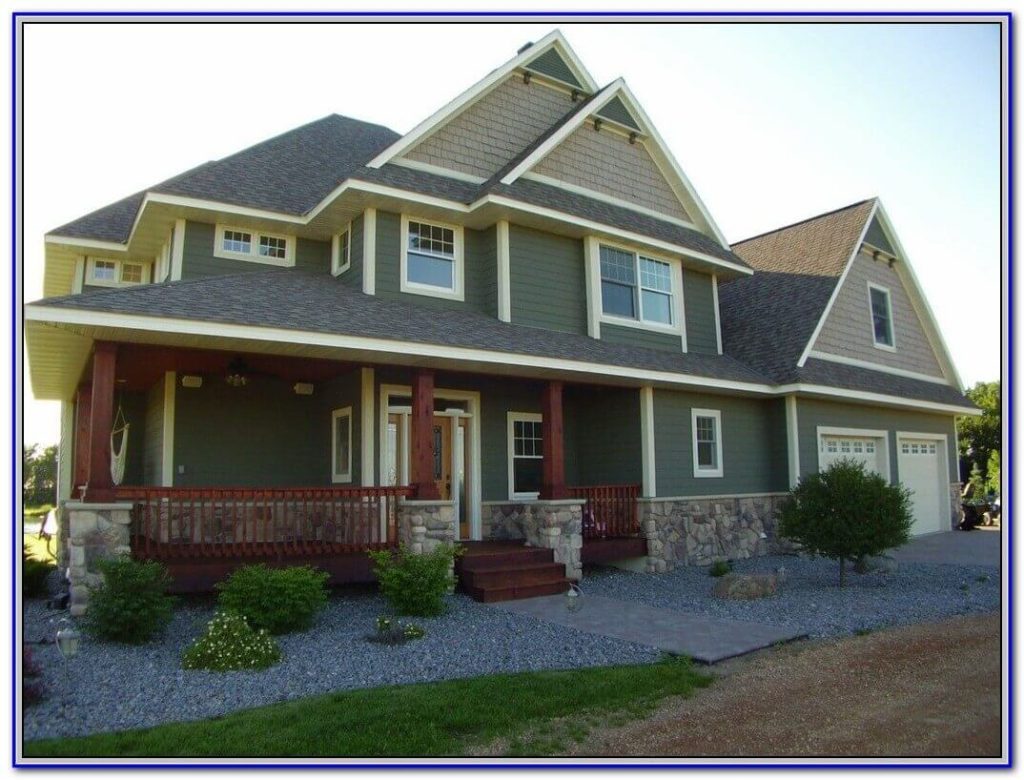 sage green house exterior