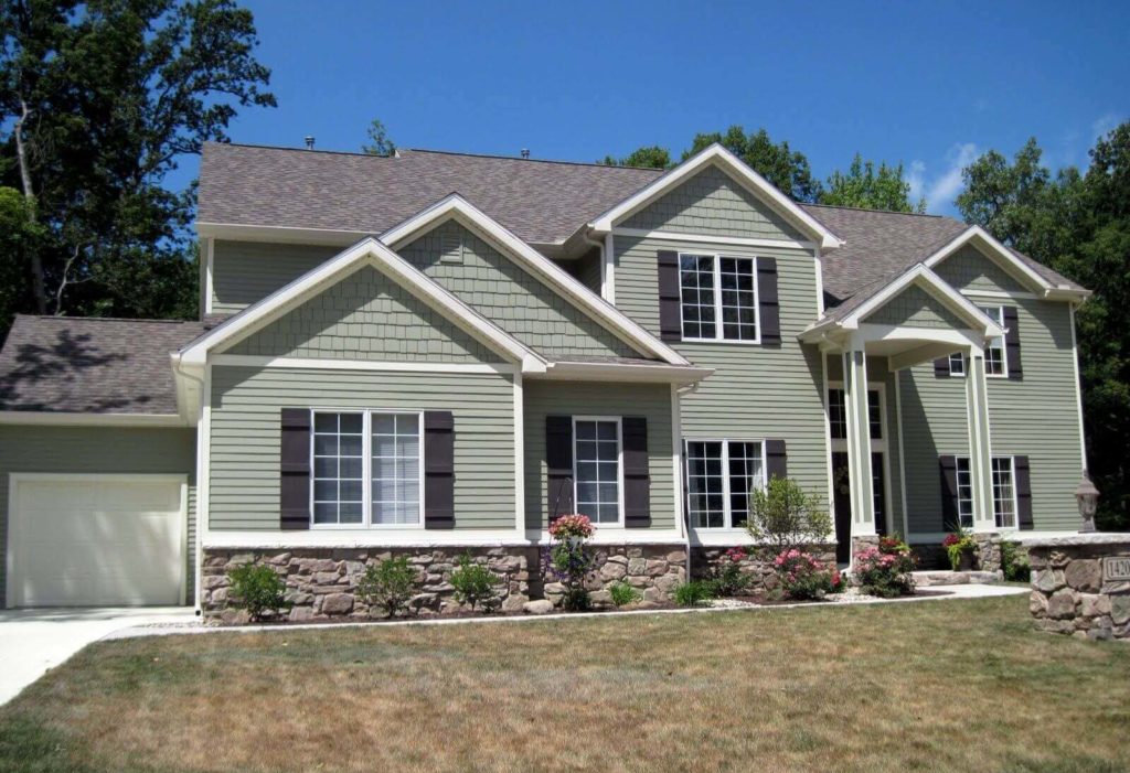 sage green house exterior