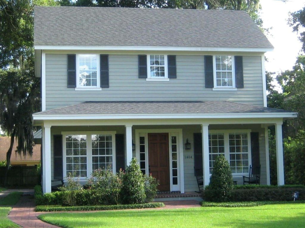 sage green house exterior