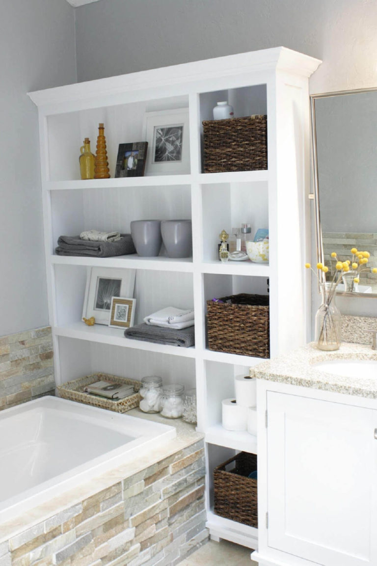 20+ Small and Creative Bathroom Shelf Ideas and Designs For 2020