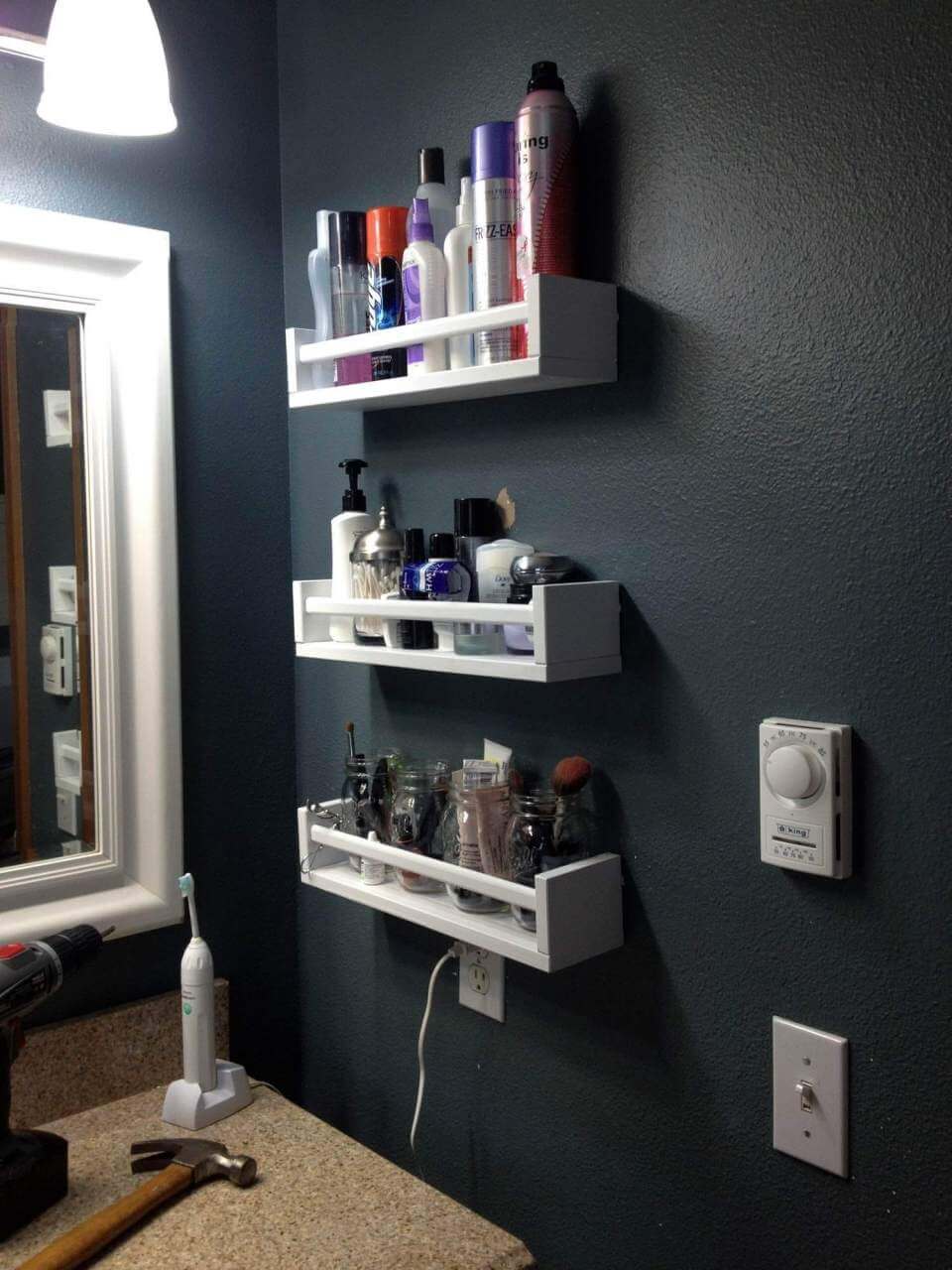 small bathroom shelf ideas