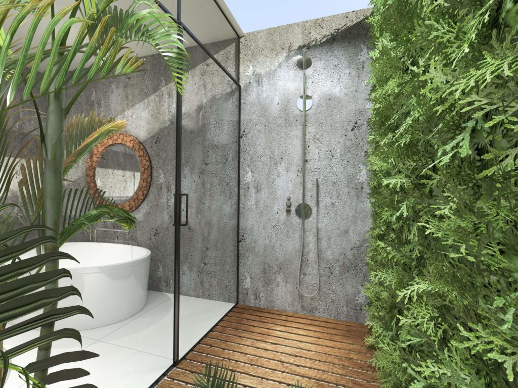 outdoor shower ideas for swimming pools areas