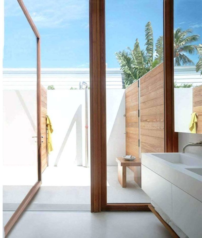 21+ Outdoor Shower Design Ideas For Swimming Pools Areas