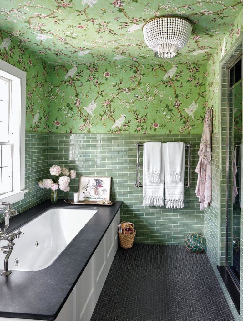 Mesmerizing Green Bathroom Interior Designs Ideas