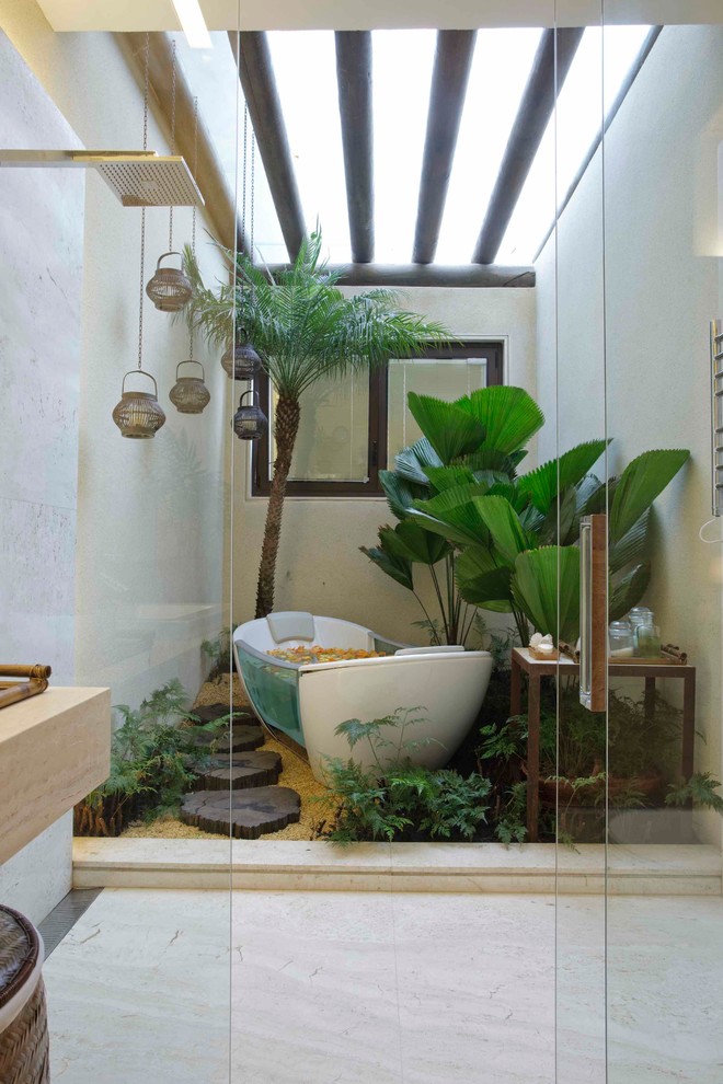 green bathroom