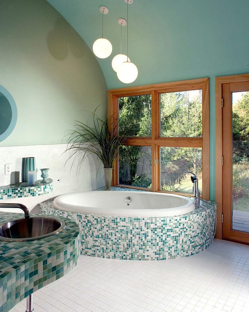 green bathroom