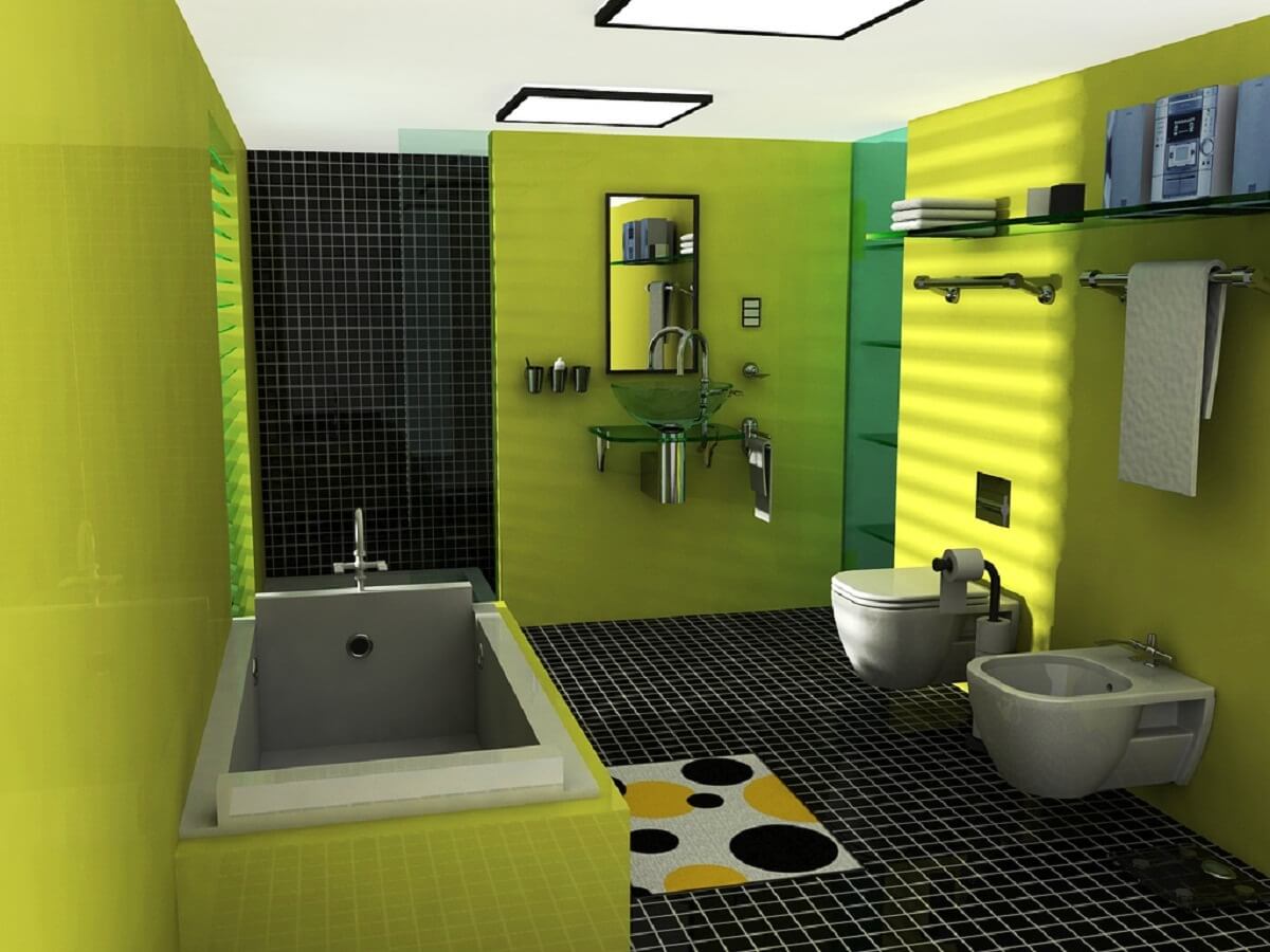 green bathroom 