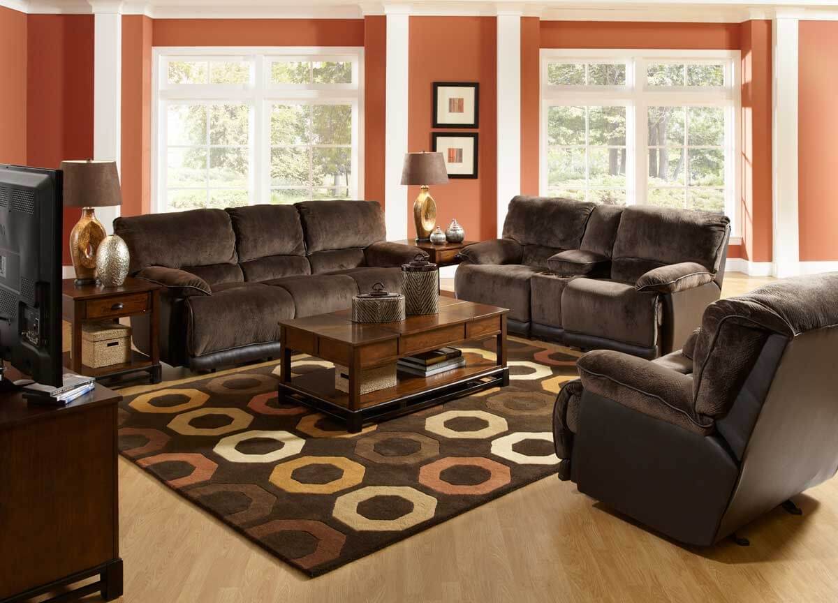 Living Room Decor With Dark Brown Couch Inspiring Ideas   Room 1 